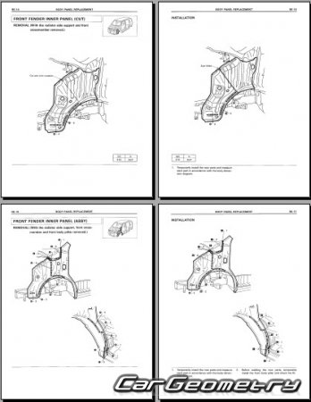 Toyota Hiace (H1#) 19962004 Collision Repair Manual