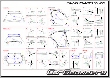   Volkswagen CC 20122018 Body dimensions