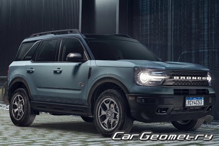 Кузовные размеры Ford Bronco Sport 2021-2027, Размеры кузова Форд Бронко Спорт