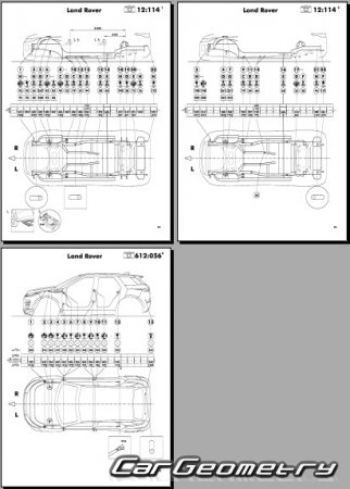   Range Rover Evoque (L551) 2019-2025 Body dimensions