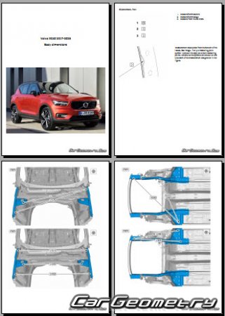 Volvo XC40 2017-2025 Body dimensions