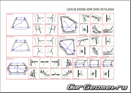   Lexus ES200, ES250, ES260, ES300h, ES350, ES350F 2019-2024