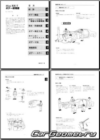   Mazda Efini RX-7 (FD) 1992-2002 (RH Japanese market) Body Repair Manual