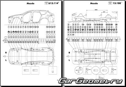   Mazda CX-8 (KG) 2018-2024 (RH AUS Japanese market) Body dimensions