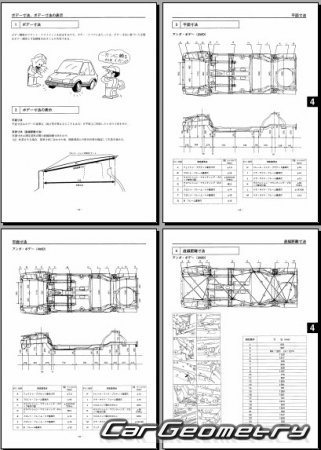 Mazda Capella (GF, GW) 19972002 (RH Japanese market) Body Repair Manual