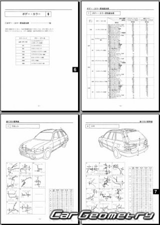 Mazda Capella (GF, GW) 19972002 (RH Japanese market) Body Repair Manual