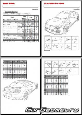 Mazda RX-8 (SE) 20032011 (RH Japanese market) Body dimensions