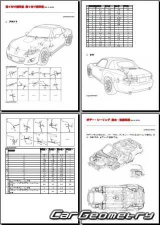 Mazda Roadster (NC) 20062014 (RH Japanese market) Body dimensions