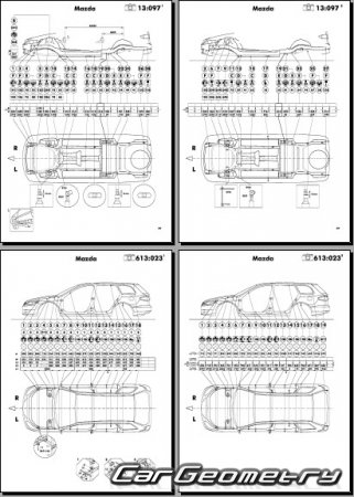 Mazda Atenza (GG, GY) 2002-2008 (RH Japanese market) Body dimensions
