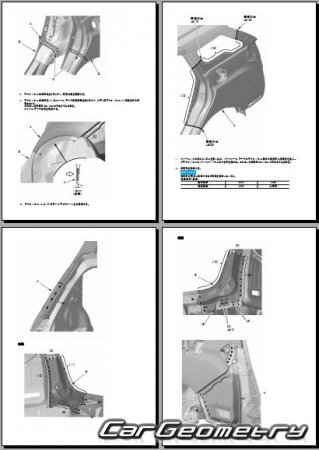 Honda Shuttle Hydrid (GP7 GP8) 2015-2023 (RH Japanese market) Body Repair Manual