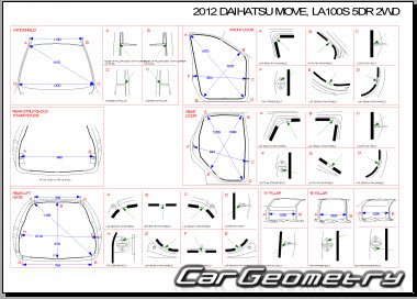 Daihatsu Move (LA100 LA110) 2010-2014  Subaru Stella 2011-2014 (RH Japanese market) Body Repair Manual