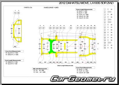 Daihatsu Move (LA100 LA110) 2010-2014  Subaru Stella 2011-2014 (RH Japanese market) Body Repair Manual