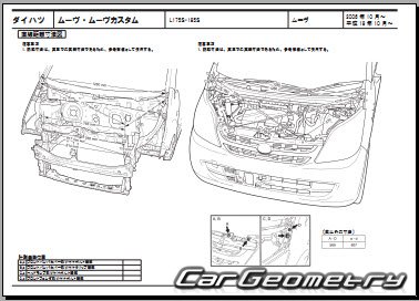 Daihatsu Move (L175 L185) 2007-2010 (RH Japanese market) Body dimensions