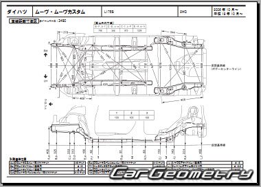 Daihatsu Move (L175 L185) 2007-2010 (RH Japanese market) Body dimensions