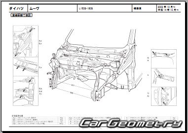   Daihatsu Move (L150 L160) 2002-2006 (RH Japanese market) Body Repair Manual