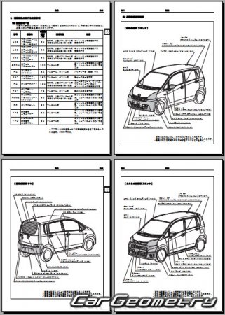 Daihatsu Move (LA100 LA110) 2010-2014  Subaru Stella 2011-2014 (RH Japanese market) Body Repair Manual