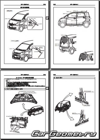 Daihatsu Move (LA100 LA110) 2010-2014  Subaru Stella 2011-2014 (RH Japanese market) Body Repair Manual