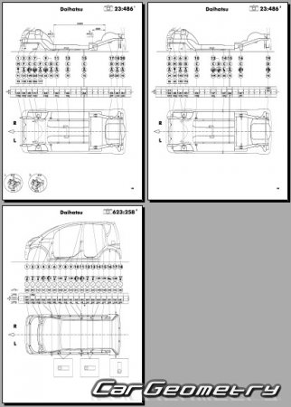 Daihatsu Move (L175 L185) 2007-2010 (RH Japanese market) Body dimensions