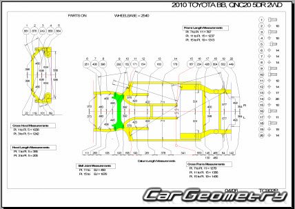   Toyota bB 20052016 (RH Japanese market) Body dimensions