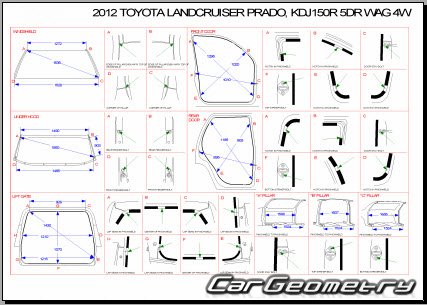   Toyota Land Cruiser PRADO 20092013 (RH Japanese market) Body dimensions