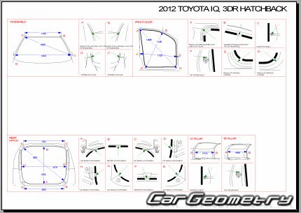   Toyota iQ 2008-2015 (RH Japanese market) Body dimensions