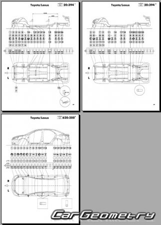 Toyota Allion  Toyota Premio (T260 T265) 2008-2016 (RH Japanese market) Body dimensions