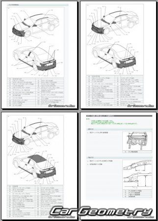   Toyota Mark X (GRX13#) 2016-2019 (RH Japanese market) Body dimensions