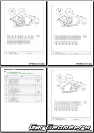   Toyota Mark X (GRX13#) 2016-2019 (RH Japanese market) Body dimensions