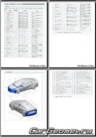   Toyota Mirai (JPD10) 2014-2020 (RH Japanese market) Body dimensions