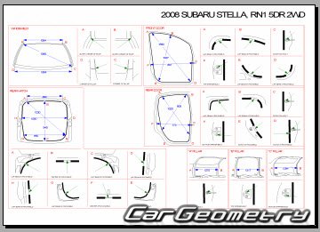   Subaru Stella (RN1 RN2) 2006-2010 (RH Japanese market) Body dimensions
