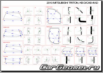   Mitsubishi Triton (KB9T) 2006-2015 (RH Japanese market) Body dimensions