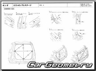   Honda Elysion (RR) 2004-2013 (RH Japanese market) Body dimensions
