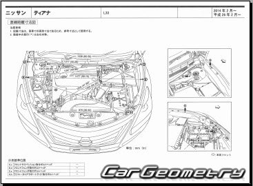   Nissan Teana (L33) 20142020 (RH Japanese market) Body dimensions