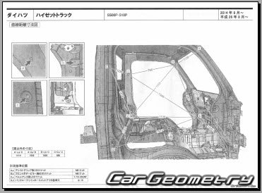   Daihatsu Hijet Truck (S500P S510P) 2014-2021 (RH Japanese market) Body dimensions