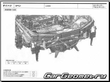   Daihatsu Copen (LA400K) 2014-2019 (RH Japanese market) Body dimensions