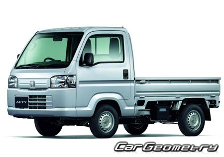 Кузовные размеры Honda Acty truck (HA8) 2009-2021, Размеры кузова Хонда Акти Трек