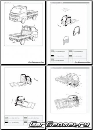 Daihatsu Hijet Truck, Subaru Sambar Truck  Toyota Pixis Truck  2022 (RH Japanese market) Body dimensions