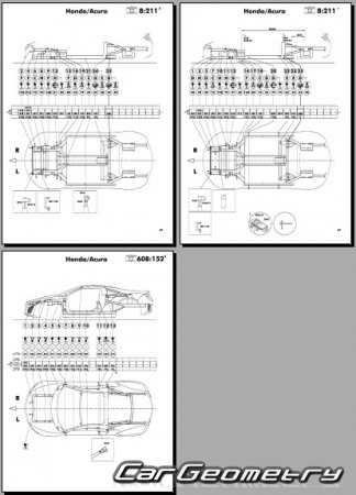   Honda NSX (NC1) 2016-2023 (RH Japanese market) Body dimensions