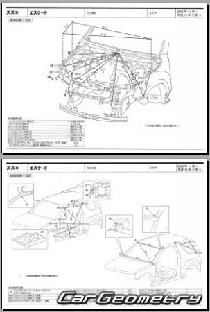   Suzuki Escudo (TA74W) 2005-2014 (RH Japanese market) Body dimensions