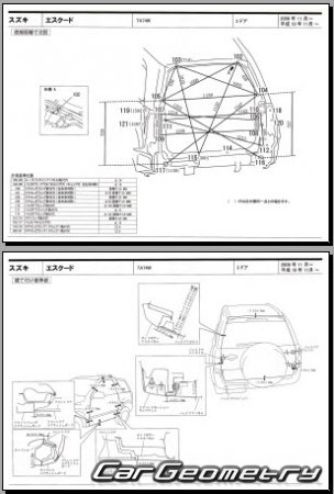   Suzuki Escudo (TA74W) 2005-2014 (RH Japanese market) Body dimensions