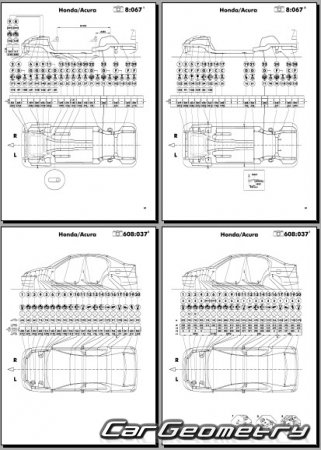   Honda Civic Hybrid (ES9) 2001-2005 (RH Japanese market) Body dimensions