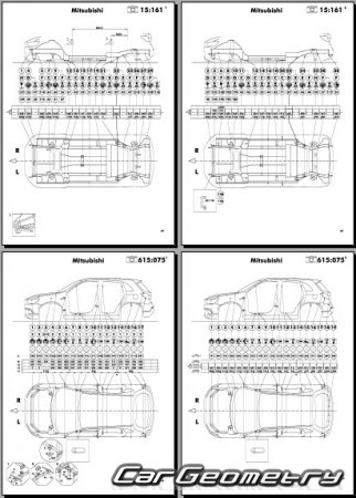   Mitsubishi RVR (GA3W) 20102019 (RH Japanese market) Body dimensions