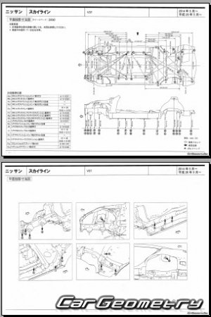   Nissan Skyline (V37) 2013-2020 (RH Japanese market) Body dimensions