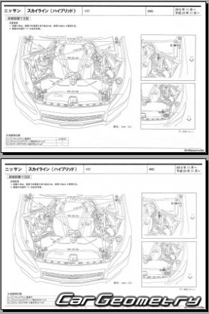   Nissan Skyline Hybrid (V37) 2013-2020 (RH Japanese market) Body dimensions
