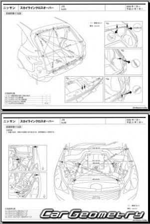   Nissan Skyline Crossover (NJ50 J50) 2009-2016 (RH Japanese market) Body dimensions