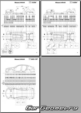    Nissan Fuga (Y51) 2010-2017 (RH Japanese market) Body dimensions