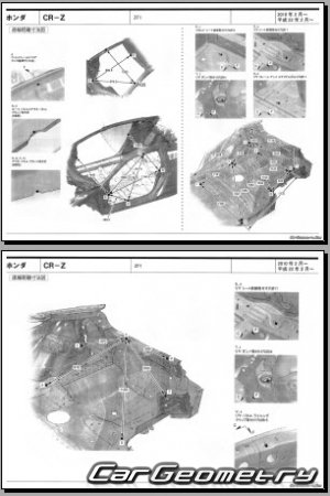    Honda CR-Z (ZF1) 2010-2016 (RH Japanese market) Body dimensions