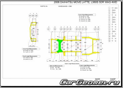 Daihatsu Move Latte (L550S L560S) 2004-2009 (RH Japanese market) Body Repair Manual