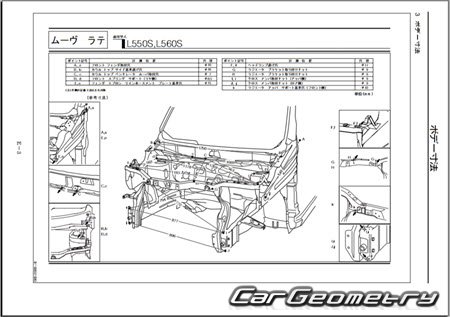 Daihatsu Move Latte (L550S L560S) 2004-2009 (RH Japanese market) Body Repair Manual