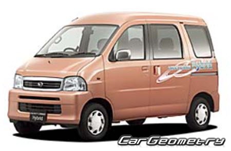   Daihatsu Hijet (S200 S210) 2000-2004,   Daihatsu Atrai 7 (S221G S231G) 2000-2004